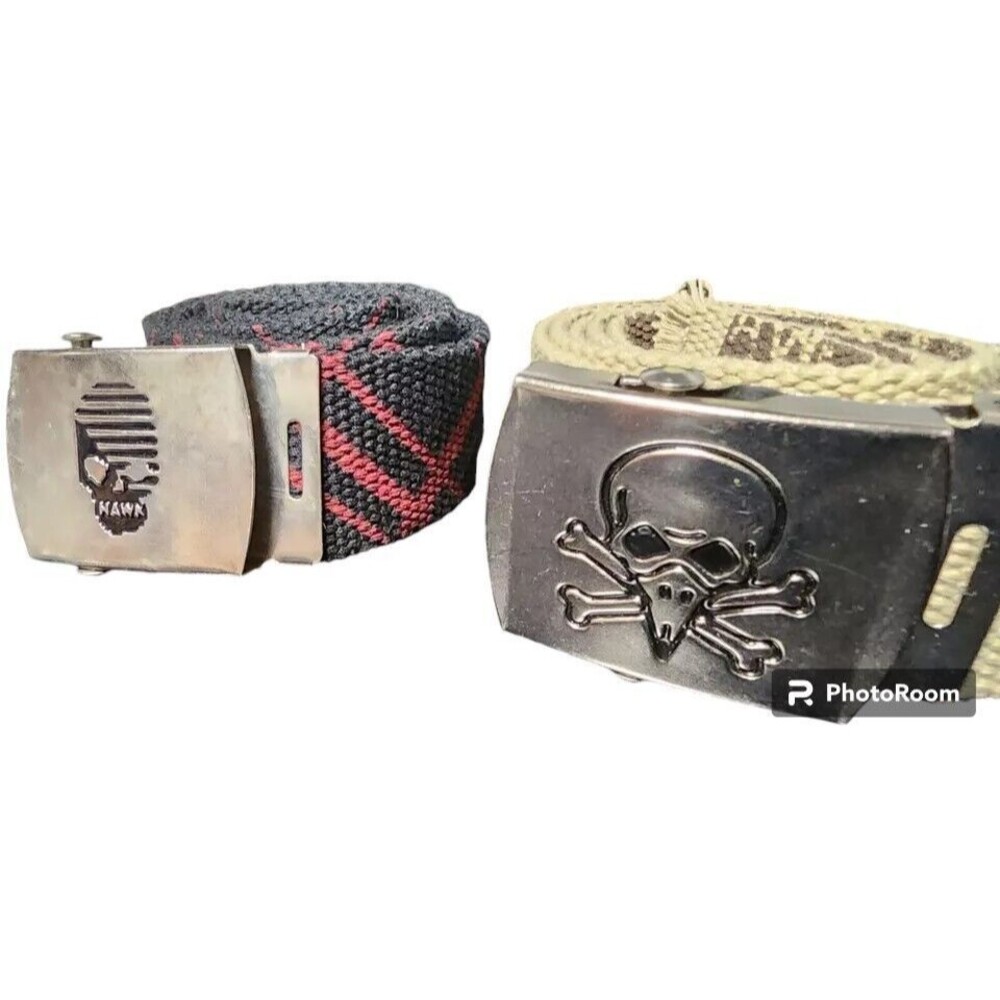 Set of 2 Hawk Cloth Woven Belts Size 44